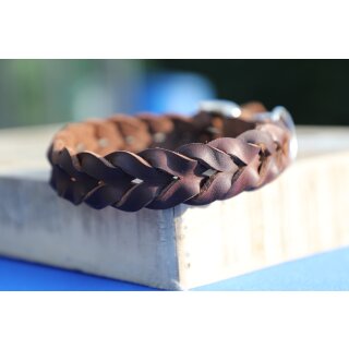 Halsband geflochten soft 25/40 Leder