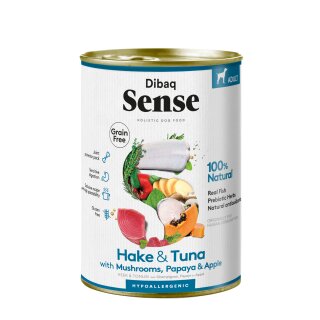 DIBAQ Sense getreidefrei Seehecht & Tuhnfisch 380g